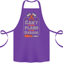 Plans In the Garage Carpenter DIY Tradesman Cotton Apron 100% Organic Purple