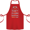 Plans In the Garage Carpenter DIY Tradesman Cotton Apron 100% Organic Red