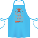 Plans In the Garage Carpenter DIY Tradesman Cotton Apron 100% Organic Turquoise