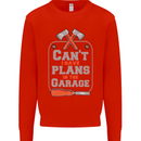 Plans In the Garage Carpenter DIY Tradesman Kids Sweatshirt Jumper Bright Red