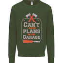 Plans In the Garage Carpenter DIY Tradesman Kids Sweatshirt Jumper Forest Green