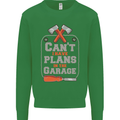 Plans In the Garage Carpenter DIY Tradesman Kids Sweatshirt Jumper Irish Green