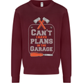 Plans In the Garage Carpenter DIY Tradesman Kids Sweatshirt Jumper Maroon