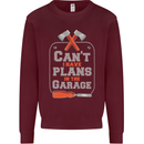Plans In the Garage Carpenter DIY Tradesman Kids Sweatshirt Jumper Maroon