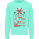 Plans In the Garage Carpenter DIY Tradesman Kids Sweatshirt Jumper Peppermint