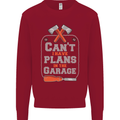 Plans In the Garage Carpenter DIY Tradesman Kids Sweatshirt Jumper Red