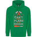 Plans In the Garage Carpenter DIY Tradesman Mens 80% Cotton Hoodie Irish Green