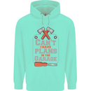 Plans In the Garage Carpenter DIY Tradesman Mens 80% Cotton Hoodie Peppermint