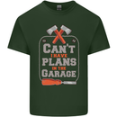 Plans In the Garage Carpenter DIY Tradesman Mens Cotton T-Shirt Tee Top Forest Green