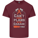 Plans In the Garage Carpenter DIY Tradesman Mens Cotton T-Shirt Tee Top Maroon