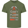 Plans In the Garage Carpenter DIY Tradesman Mens Cotton T-Shirt Tee Top Military Green
