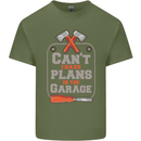 Plans In the Garage Carpenter DIY Tradesman Mens Cotton T-Shirt Tee Top Military Green