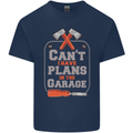 Plans In the Garage Carpenter DIY Tradesman Mens Cotton T-Shirt Tee Top Navy Blue