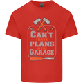 Plans In the Garage Carpenter DIY Tradesman Mens Cotton T-Shirt Tee Top Red