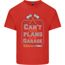 Plans In the Garage Carpenter DIY Tradesman Mens Cotton T-Shirt Tee Top Red