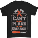 Plans In the Garage Carpenter DIY Tradesman Mens T-Shirt 100% Cotton Black