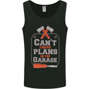 Plans In the Garage Carpenter DIY Tradesman Mens Vest Tank Top Black