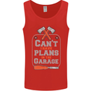 Plans In the Garage Carpenter DIY Tradesman Mens Vest Tank Top Red