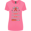 Plans In the Garage Carpenter DIY Tradesman Womens Wider Cut T-Shirt Azalea