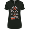 Plans In the Garage Carpenter DIY Tradesman Womens Wider Cut T-Shirt Black