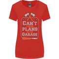 Plans In the Garage Carpenter DIY Tradesman Womens Wider Cut T-Shirt Red