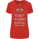 Plans In the Garage Carpenter DIY Tradesman Womens Wider Cut T-Shirt Red