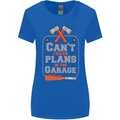 Plans In the Garage Carpenter DIY Tradesman Womens Wider Cut T-Shirt Royal Blue