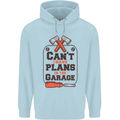 Plans In the Garage Carpentry DIY Tradesman Childrens Kids Hoodie Light Blue