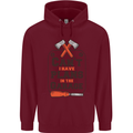 Plans In the Garage Carpentry DIY Tradesman Childrens Kids Hoodie Maroon