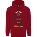 Plans In the Garage Carpentry DIY Tradesman Childrens Kids Hoodie Red