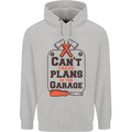 Plans In the Garage Carpentry DIY Tradesman Childrens Kids Hoodie Sports Grey