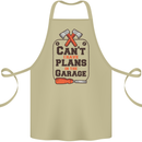 Plans In the Garage Carpentry DIY Tradesman Cotton Apron 100% Organic Khaki