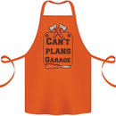 Plans In the Garage Carpentry DIY Tradesman Cotton Apron 100% Organic Orange