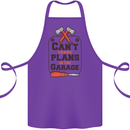 Plans In the Garage Carpentry DIY Tradesman Cotton Apron 100% Organic Purple