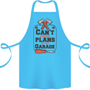 Plans In the Garage Carpentry DIY Tradesman Cotton Apron 100% Organic Turquoise