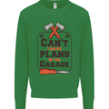 Plans In the Garage Carpentry DIY Tradesman Kids Sweatshirt Jumper Irish Green