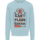Plans In the Garage Carpentry DIY Tradesman Kids Sweatshirt Jumper Light Blue