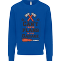 Plans In the Garage Carpentry DIY Tradesman Kids Sweatshirt Jumper Royal Blue