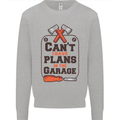Plans In the Garage Carpentry DIY Tradesman Kids Sweatshirt Jumper Sports Grey