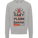 Plans In the Garage Carpentry DIY Tradesman Kids Sweatshirt Jumper Sports Grey