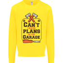 Plans In the Garage Carpentry DIY Tradesman Kids Sweatshirt Jumper Yellow