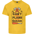 Plans In the Garage Carpentry DIY Tradesman Kids T-Shirt Childrens Yellow