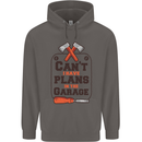 Plans In the Garage Carpentry DIY Tradesman Mens 80% Cotton Hoodie Charcoal