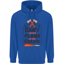 Plans In the Garage Carpentry DIY Tradesman Mens 80% Cotton Hoodie Royal Blue