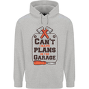 Plans In the Garage Carpentry DIY Tradesman Mens 80% Cotton Hoodie Sports Grey