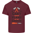 Plans In the Garage Carpentry DIY Tradesman Mens Cotton T-Shirt Tee Top Maroon