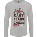 Plans In the Garage Carpentry DIY Tradesman Mens Long Sleeve T-Shirt Sports Grey