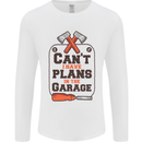 Plans In the Garage Carpentry DIY Tradesman Mens Long Sleeve T-Shirt White