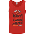 Plans In the Garage Carpentry DIY Tradesman Mens Vest Tank Top Red