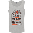 Plans In the Garage Carpentry DIY Tradesman Mens Vest Tank Top Sports Grey